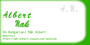 albert mak business card
